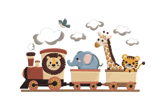 Adorable Safari Animal Train