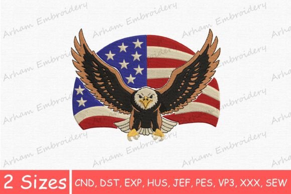 American Flag Bald Eagle: A Patriotic Embroidery Review