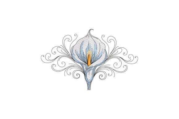 Calla Lily Flower Embroidery Design