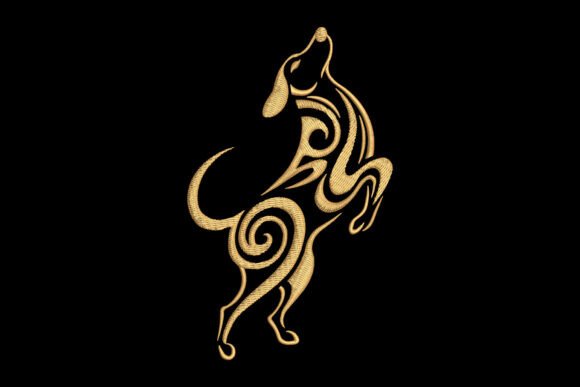 Celtic Dog Embroidery Design