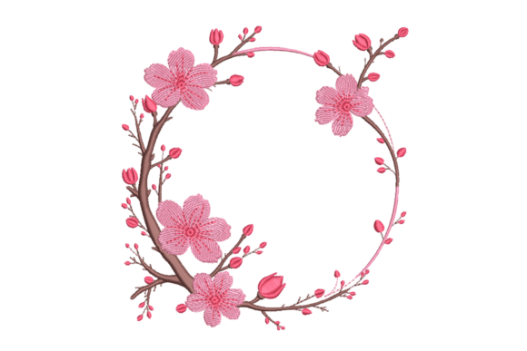 Cherry Blossom Wreath Frame