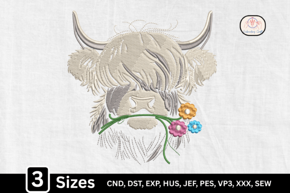 Highland Cow with Flowers: A Designer's Review for Business Merch