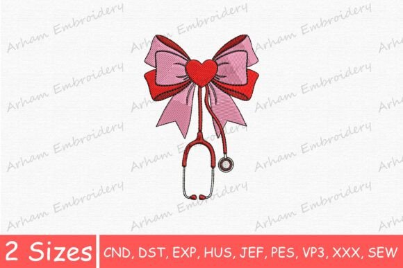 Nurse Stethoscope Bow: A Holiday Embroidery Review