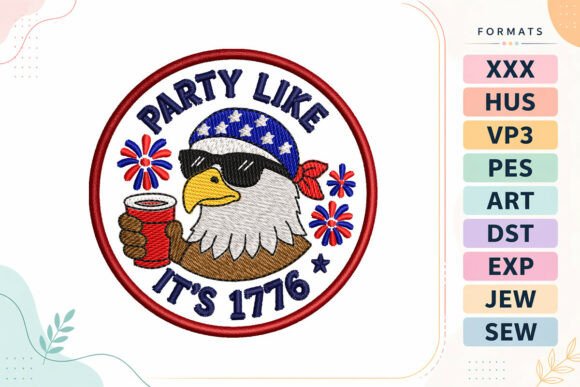 Party Eagle 4th of July Patch