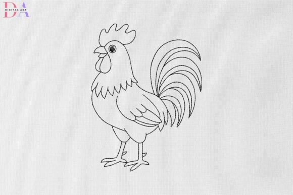 Proud Rooster Farmyard Country Bird
