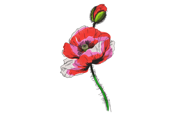 Red Poppy Flower: A Moody Holiday Embroidery Review