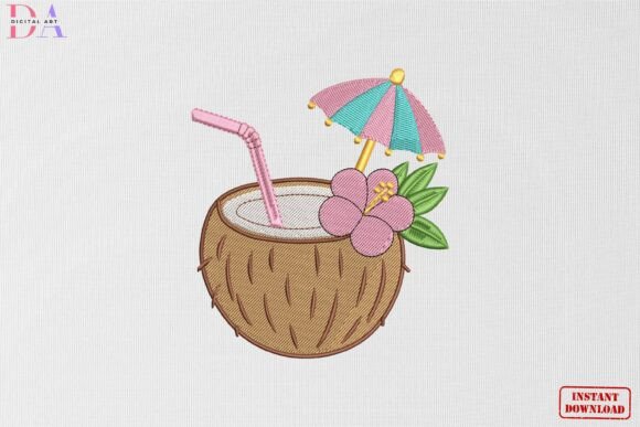 Tropical Coconut Drink Summer Beach